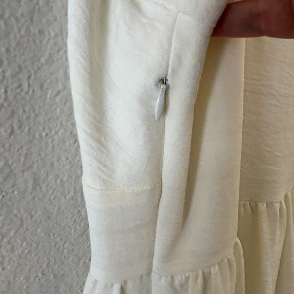 Altar'd State Babydoll‎ Tiered Dress Off White Sorority Size L Boho Peasant - Picture 8 of 10